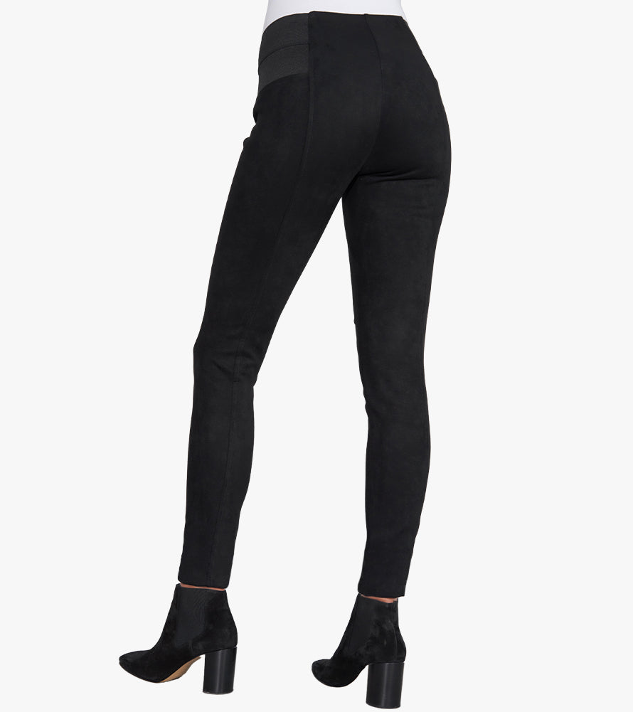 Express High Waisted Faux Suede Leggings Black Women's XS