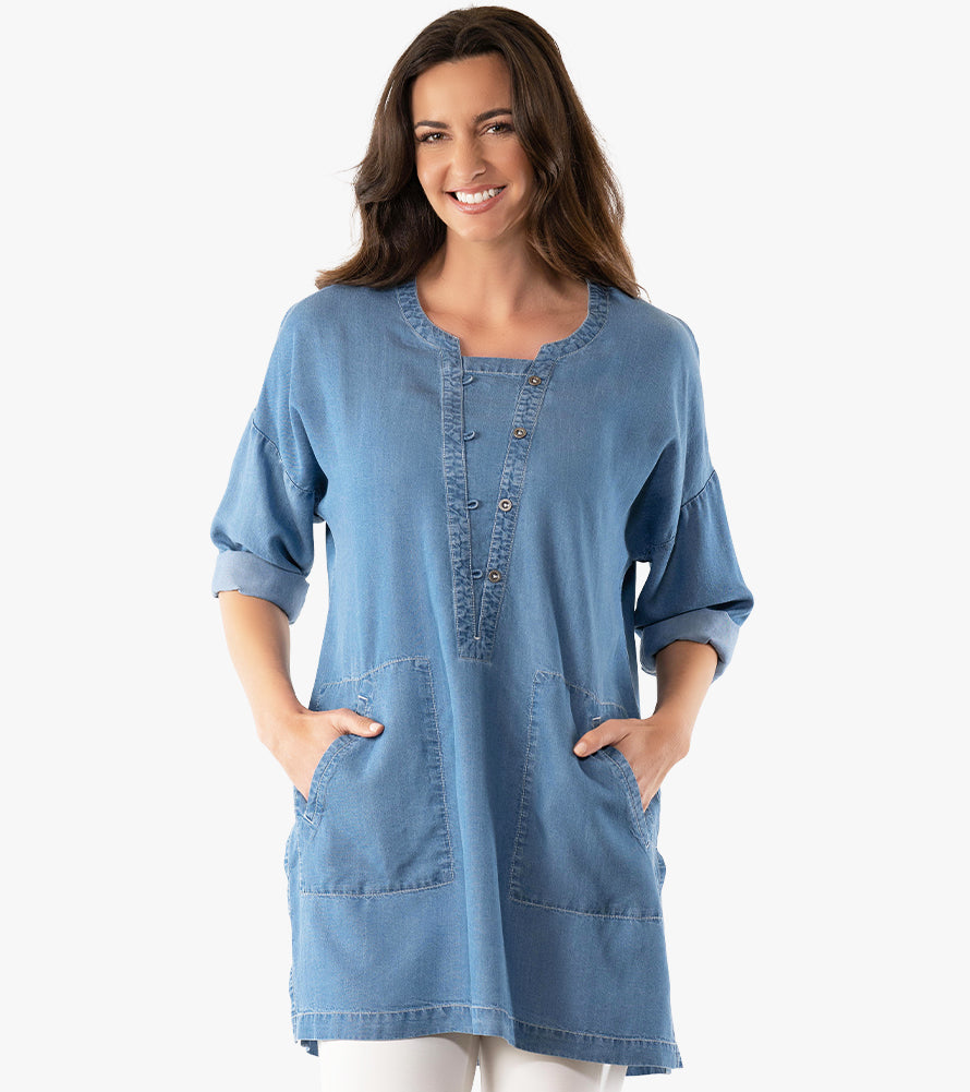 Heatwave Tunic | Stella Carakasi | Sustainable Tencel Denim | Tunic